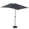 2x3M Garden Parasol Rectangle Umbrella Sun Shade Outdoor Patio Beach Crank Tilt