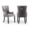 Tufted Studded Velvet Dining Accent Chair Victoria Door Knocker | SINGLE WINDSOR