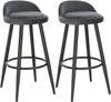 2x Tall Bar Stool, Bar Chair with Backrest, Kitchen Stool, Breakfast Stool