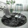 Circular Shaggy Fluffy Warm Rugs Non Slip Washable Floor Small Round Home Mats