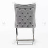 Vanquish Premium Button Back Velvet Dining Chair Brampton Cross Legs Chrome 2023