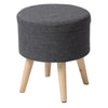 Storage Ottoman Footstool Pouffe Footrest Seat Stool Home Footstool Wooden Leg