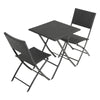 2 Seater Folding Rattan Garden Patio 2Pc Set Wicker and 2 Chairs Set Outdoor UK