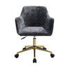 Velvet Office Chair Swivel Computer Desk Armchair Adjustable Padded Seat Home UK