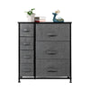 7 Drawers Chest of Drawer Bedside Table Storage Cabinet Metal Frame Bedroom