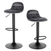 2x Bar Stools Velvet Padded Chrome Base Barstools Gas Lift 360° Swivel Cafe Pub