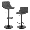 2x Breakfast Bar Stools Swivel Gas Lift Barstools Velvet Padded Kitchen Pub Cafe