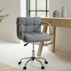 Cushioned Computer Office Desk Chair Chrome Legs Lift Swivel Small Adjustable