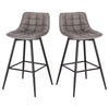 2x Bar Stools Dining Room Kitchen Breakfast High Chairs With Footrest Barstool