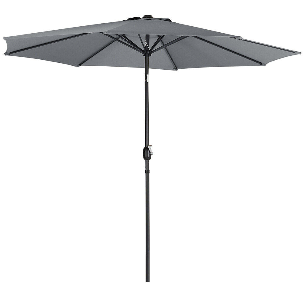 Large Garden Patio Parasol 300cm Tilting Umbrella Sun Shade with Crank Handle