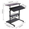 Height Adjustable Computer Desk Standing Laptop Table Movable Home Study Desk