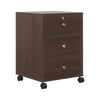 Bedside Cabinet on Casters 40 cm File Storage Cabinet with 3 Drawers under Desk