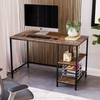 Industrial Computer Desk PC Laptop Table 2 Shelf Home Office Study Workstation