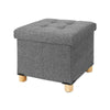 Fabric Foot Rest 4 Legs Stool Cube Footstool Pouf Bench Storage Space Box Chair