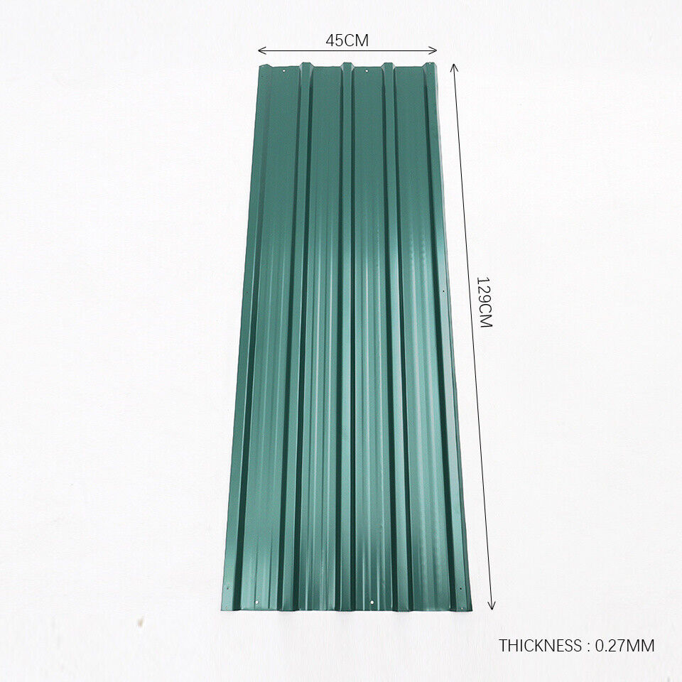 12/24x Corrugated Roofing Metal Cladding Roof Sheets Carport Garage Shed Profile