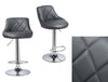 2X Bar Stools PU Leather Swivel Gas Lift Chair Kitchen Breakfast Pub Black,Grey