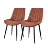 Dining Chairs Set of 2 Faux Leather Kitchen Chairs with Metal Legs Restaurants
