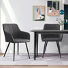 2x Luxurious Chairs PU Leather Velvet Dining Room Chairs Home Office Furniture