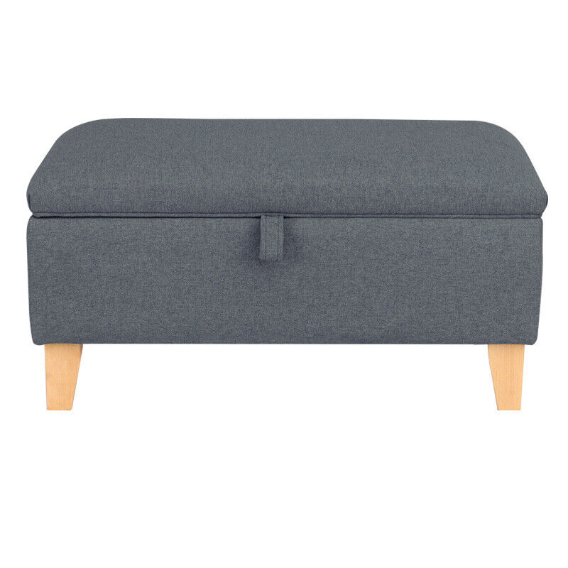 49cm 71cm Ottoman Storage Footstool Pouffe Bench Chair Chest Bedding Box Fabric