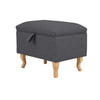 49cm 71cm Ottoman Storage Footstool Pouffe Bench Chair Chest Bedding Box Fabric