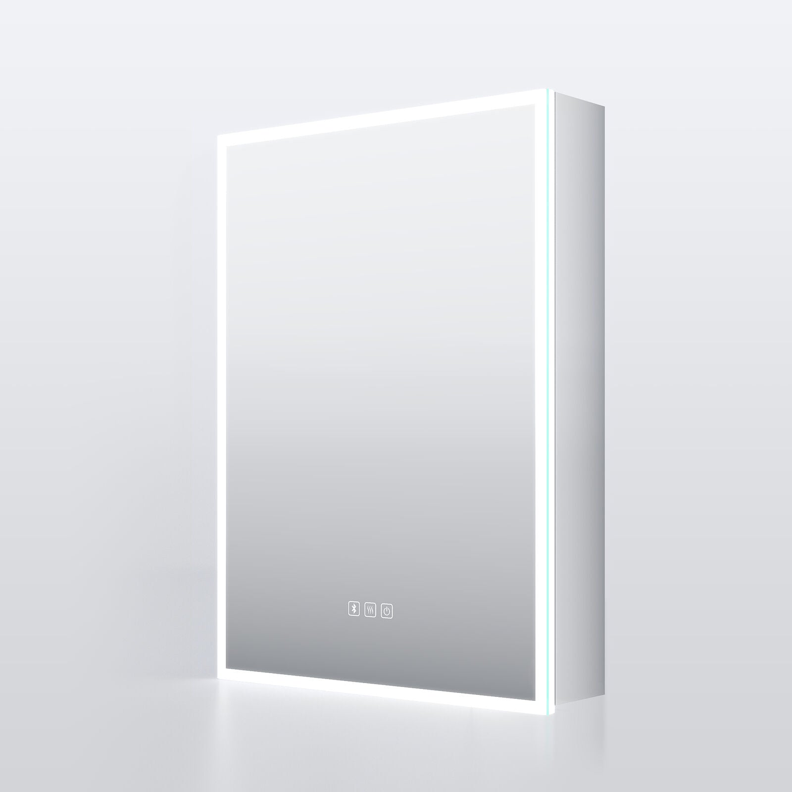 Illuminated LED Bathroom Mirror Cabinet With Shaver Socket Demister Touch Sensor