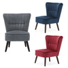 Retro/Vintage Tub Accent Chair Upholstered Padded Armchair Lounge Fabric Sofa UK
