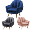 Retro/Vintage Tub Accent Chair Upholstered Padded Armchair Lounge Fabric Sofa UK