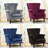 Retro/Vintage Tub Accent Chair Upholstered Padded Armchair Lounge Fabric Sofa UK