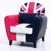 Retro/Vintage Tub Accent Chair Upholstered Padded Armchair Lounge Fabric Sofa UK