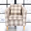 Retro/Vintage Tub Accent Chair Upholstered Padded Armchair Lounge Fabric Sofa UK
