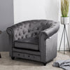 Retro/Vintage Tub Accent Chair Upholstered Padded Armchair Lounge Fabric Sofa UK