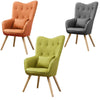 Retro/Vintage Tub Accent Chair Upholstered Padded Armchair Lounge Fabric Sofa UK