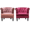 Retro/Vintage Tub Accent Chair Upholstered Padded Armchair Lounge Fabric Sofa UK
