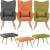 Retro/Vintage Tub Accent Chair Upholstered Padded Armchair Lounge Fabric Sofa UK
