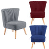 Retro/Vintage Tub Accent Chair Upholstered Padded Armchair Lounge Fabric Sofa UK