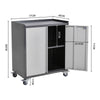 Metal Filing Cabinet Storage Organize Lockable HomeOffice Mobile 2-Door Cupboard