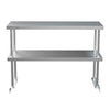 Commercial Kitchen Stainless Steel Single Double Over Shelf For Prep Table