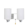 Single/Double Head Glass Indoor Wall Light Sconce Lamp +Free LED Bulb Warm White