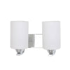 Single/Double Head Glass Indoor Wall Light Sconce Lamp +Free LED Bulb Warm White