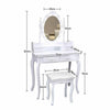 Medieval European Dressing Table with Hollywood LED Lights Mirror Makeup Cabinet