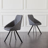 Set of 2 Faux Leather/Suede Dining Chairs Metal Legs Reception Restaurant Chair