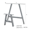 2PC Grey Industrial Steel A Shape Table Legs Desk Bench X Cross Frame Legs Frame
