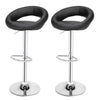 SET OF 2 - PAIR of FAUX LEATHER KITCHEN BAR STOOL PUB BARSTOOLS SWIVEL PU Chair