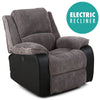 POSTANA JUMBO CORD FABRIC POWER RECLINER ARMCHAIR ELECTRIC SOFA RECLINING CHAIR