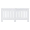 Modern Radiator Cover Cabinet MDF Vertical Slat Shelve Home Furniture White