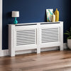 Radiator Cover White Modern Horizontal MDF Wood Grill Cabinet Shelf