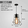 Industrial Geometric Ceiling Pendant Light Shade Retro Metal Cage Lampshade E27