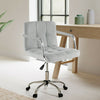 Cushioned Computer Office Desk Chair Chrome Legs Lift Swivel Small Adjustable