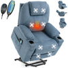 Riser & Recliner Armchair Leather 8 Point Electric Heated Massage Sofa Arm Chair
