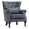 Upholstered Velvet Queen Anne High Wing Back Fireside Armchair Lounge Sofa Chair